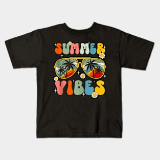 Summer Vibes Retro Glasses Kids T-Shirt